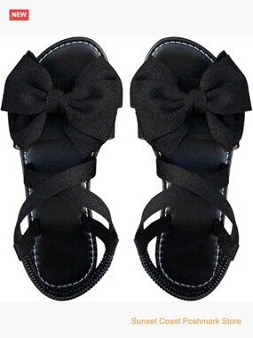 Bow Flat Sandals Dressy Formal Cute Strappy Ankle Strap Open Toe Summer Beach